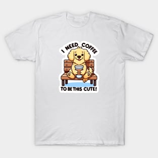 Cute Dog Coffee Lover Gifts T-Shirt